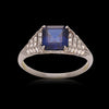 Raymond Yard Art Deco Platinum Sapphire & Diamond Ring