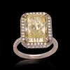 7.76ct Fancy Light Yellow Diamond, Platinum Ring