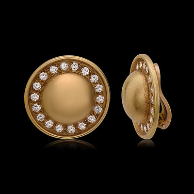 Vintage Kieselstein-Cord Diamond & Gold Earrings