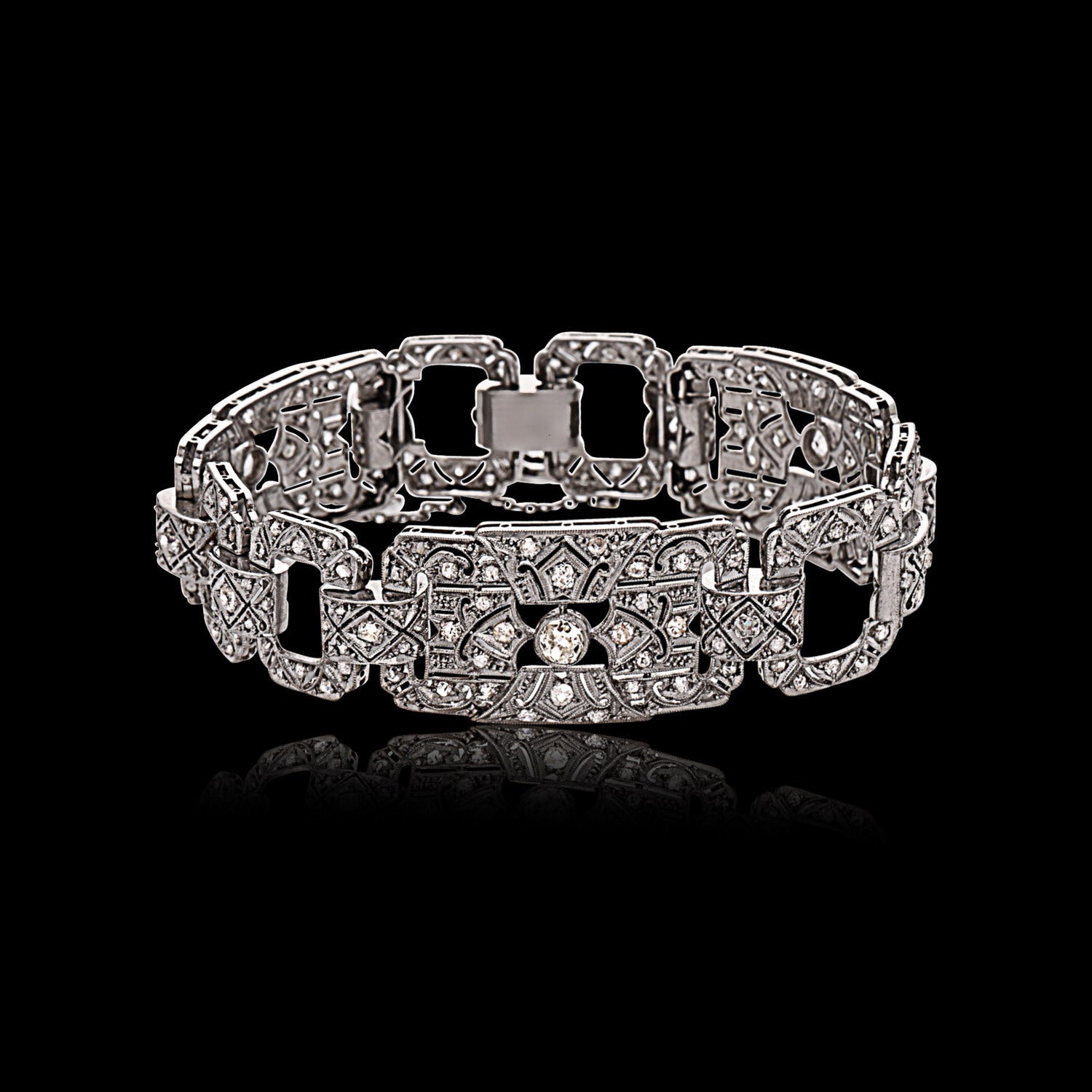 Art Deco Diamond Platinum Bracelet