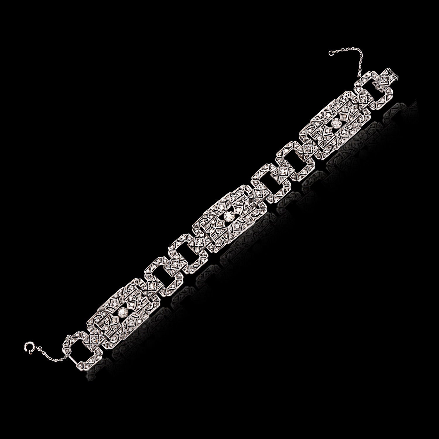 Art Deco Diamond Platinum Bracelet