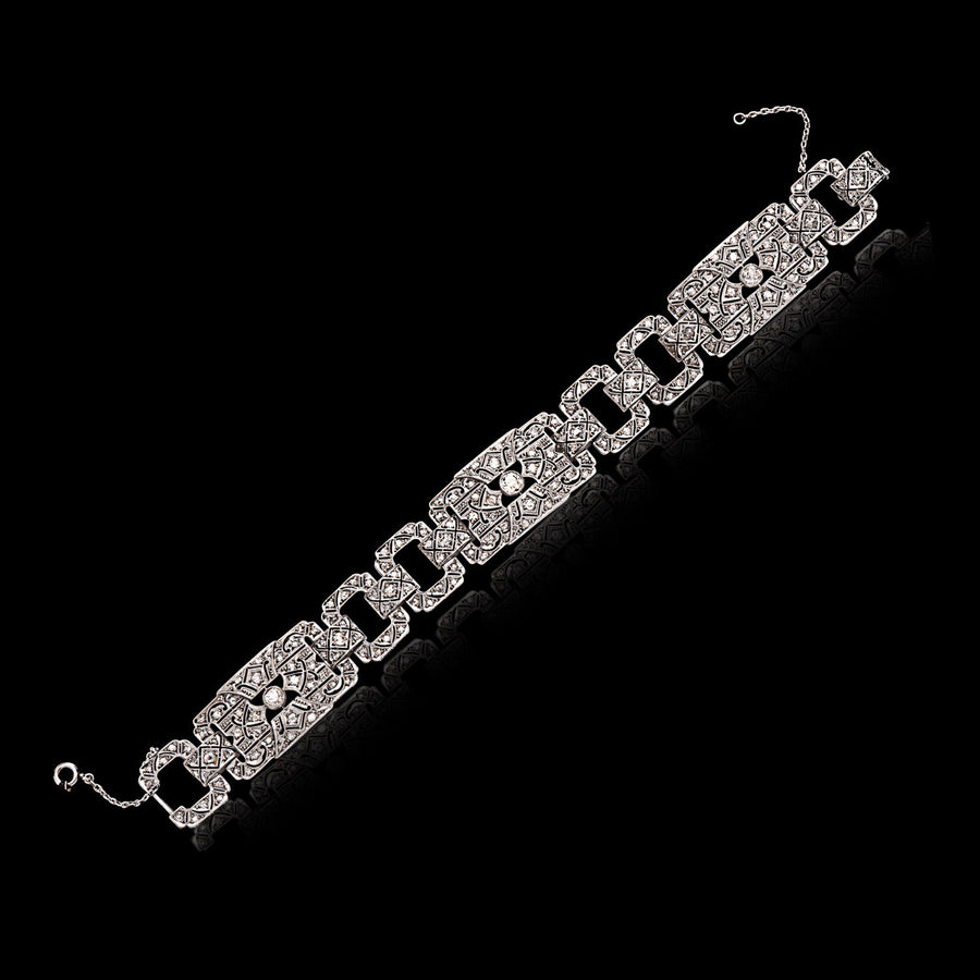 Art Deco Diamond Platinum Bracelet