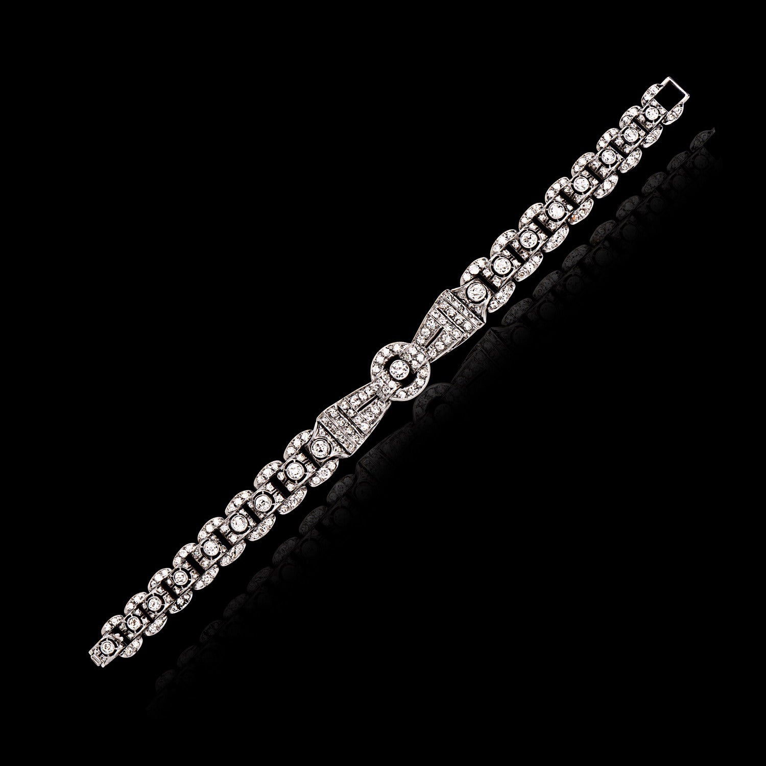 Vintage Platinum Diamond Bracelet