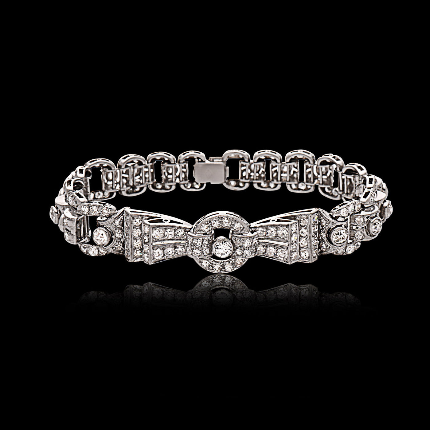 Vintage Platinum Diamond Bracelet