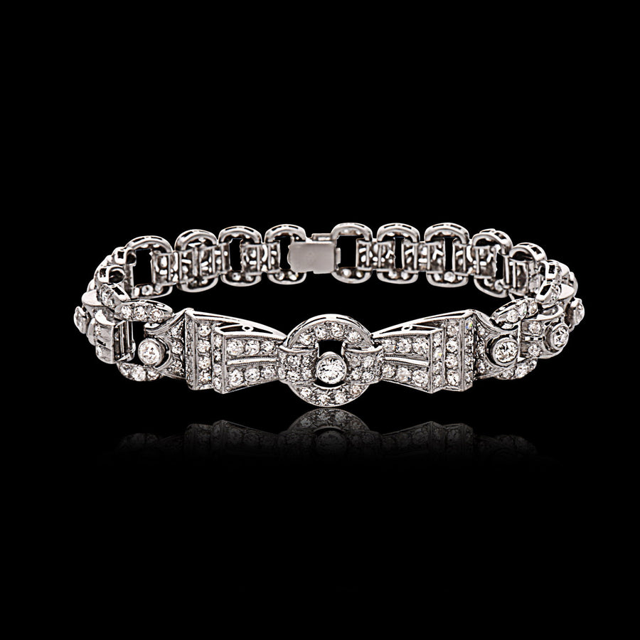 Vintage Platinum Diamond Bracelet