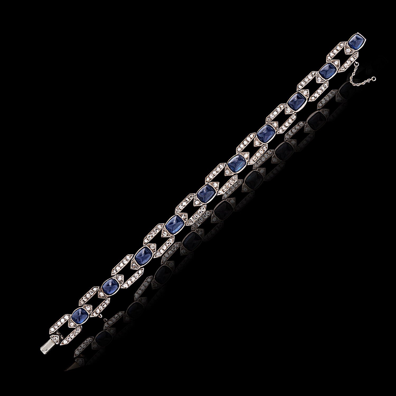 Art Deco Sapphire and Diamond Bracelet