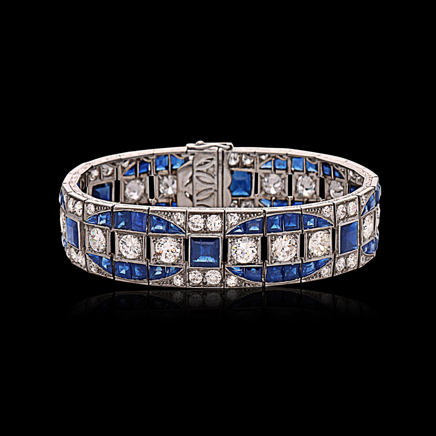 Vintage Sapphire and Diamond Art Deco Bracelet