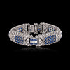 Art Deco Diamond and Sapphire Platinum Bracelet