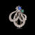 Cartier Sapphire, Emerald & Diamond Platinum Floral Brooch