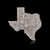 Art Deco Platinum & Diamond Texas State Map Brooch