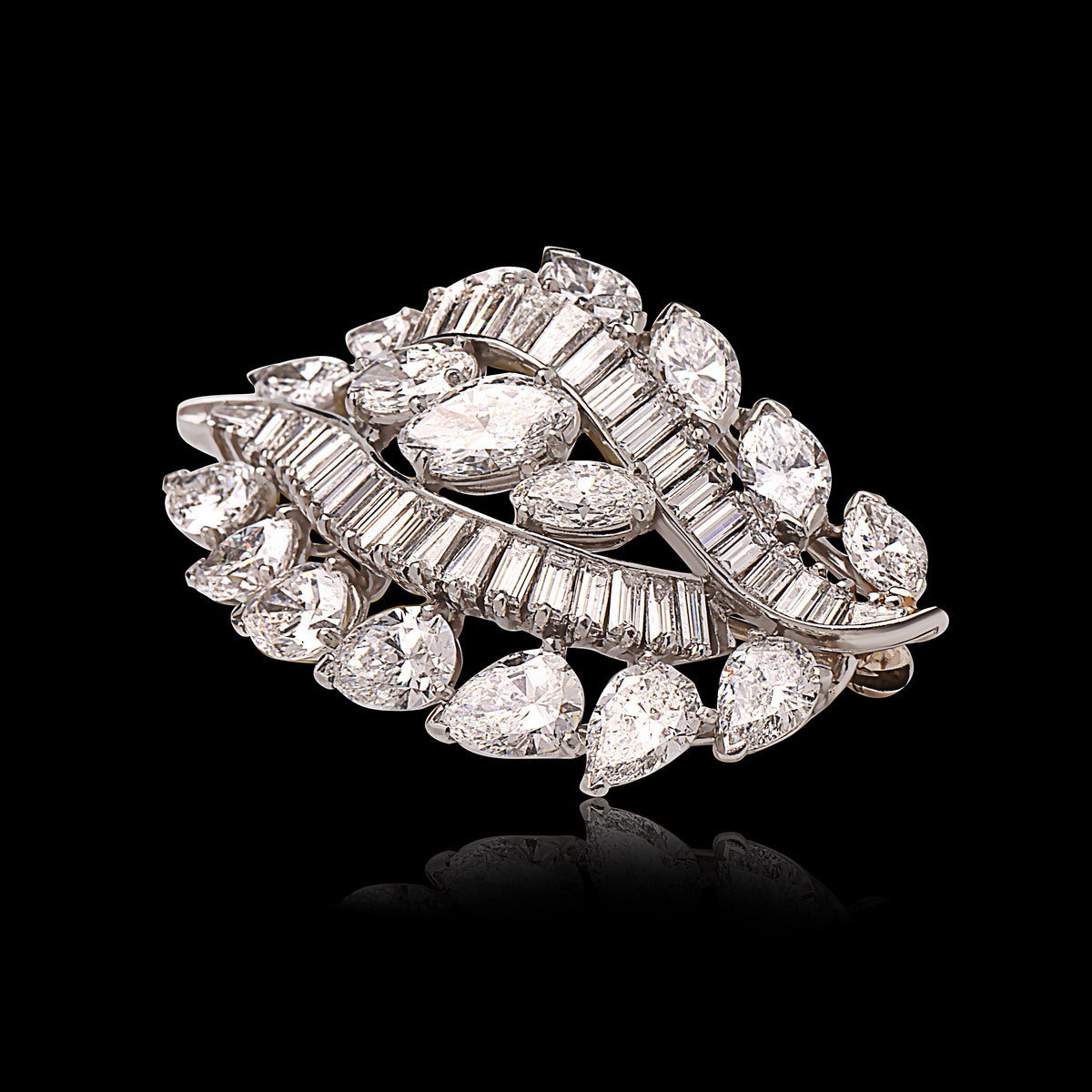 Oscar Heyman Platinum & Diamond Art Deco Brooch