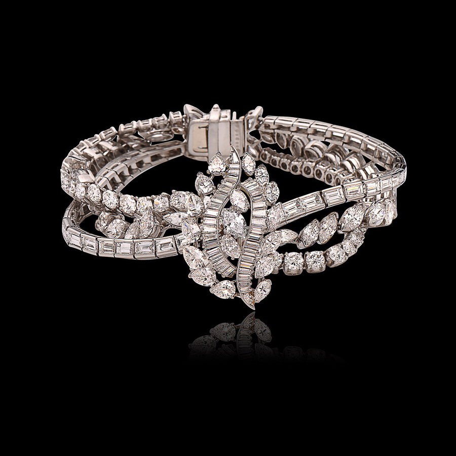 Oscar Heyman Platinum & Diamond Art Deco Brooch