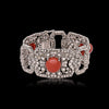25.00 Carat Historic French Art Deco Platinum & Coral Bracelet
