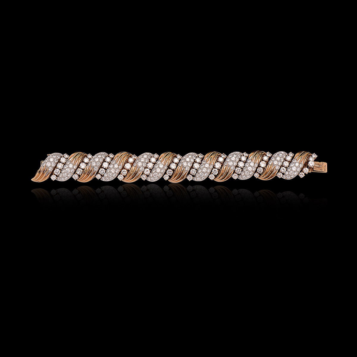 18k Yellow Gold and Diamond Bracelet