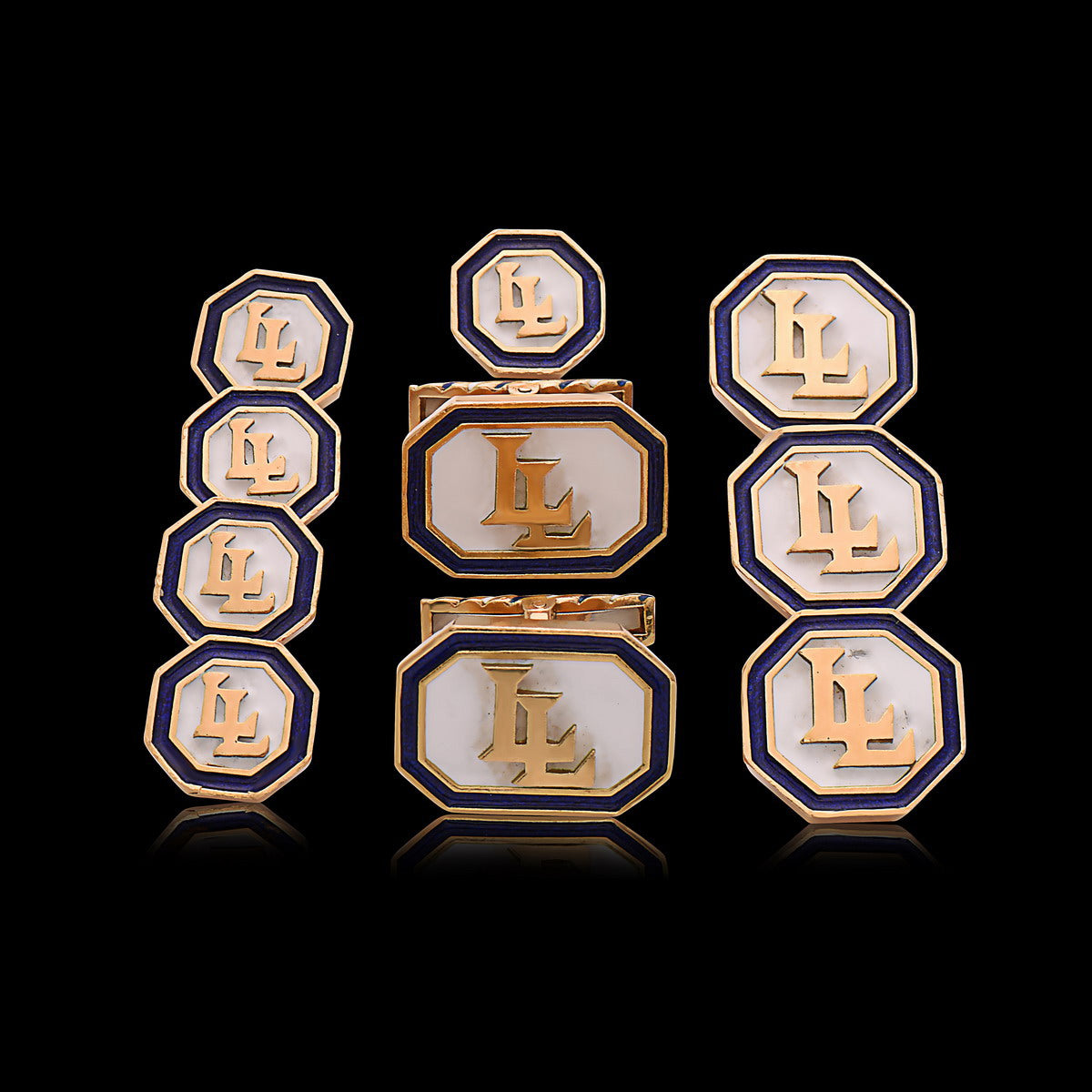 David Webb Gold Cufflinks