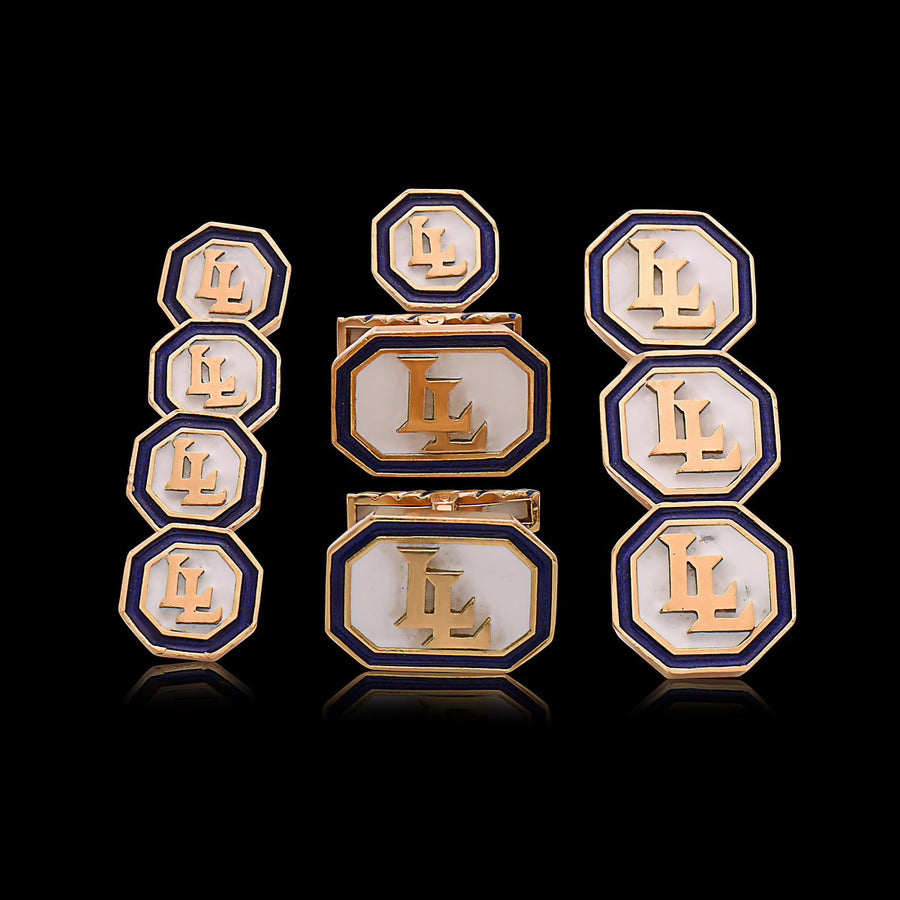 David Webb Gold Cufflinks