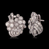 Platinum Diamond Flower Bouquet Earrings