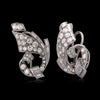 Platinum Diamond Floral Design Earrings