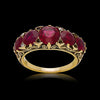 Victorian 18k Yellow Gold, Ruby & Diamond Ring