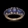 Victorian 18k Yellow Gold, Blue Sapphire & Diamond Ring