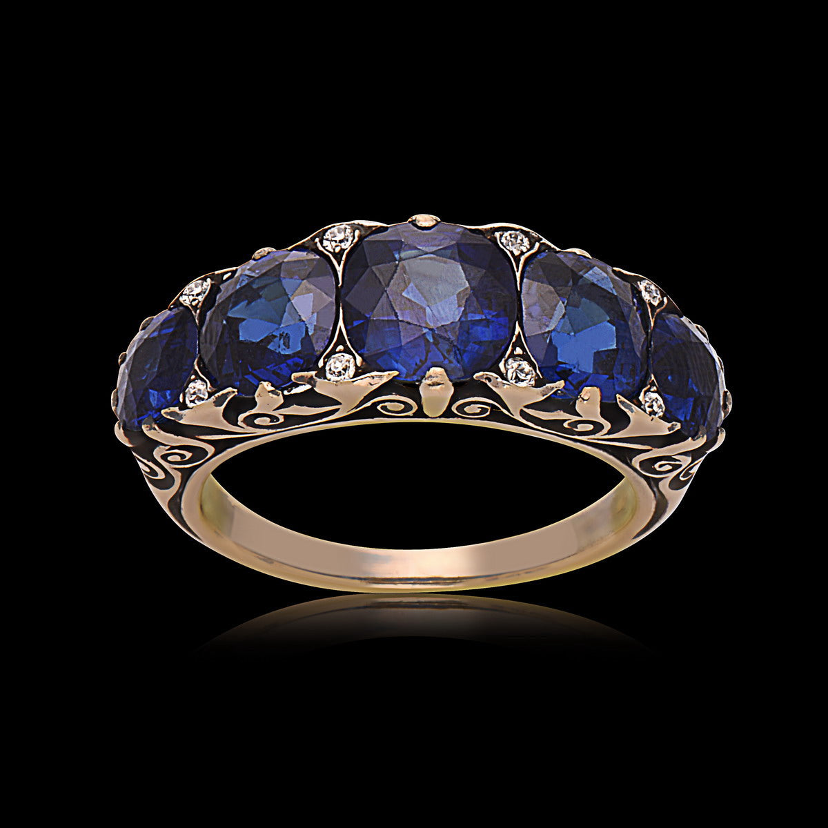 Victorian Sapphire and Diamond Ring
