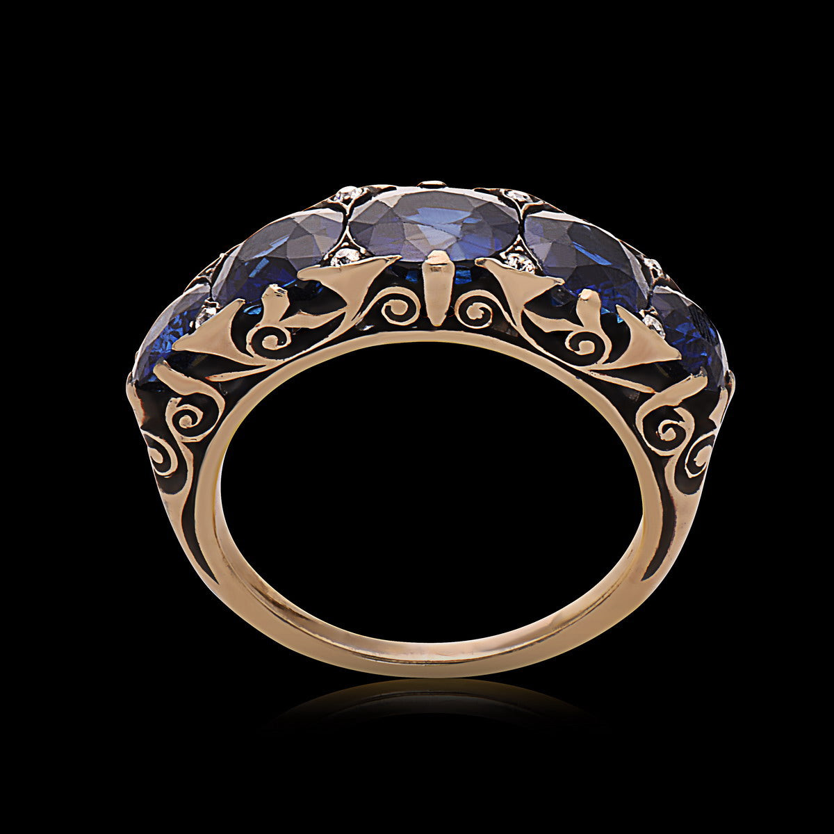 Victorian Sapphire and Diamond Ring