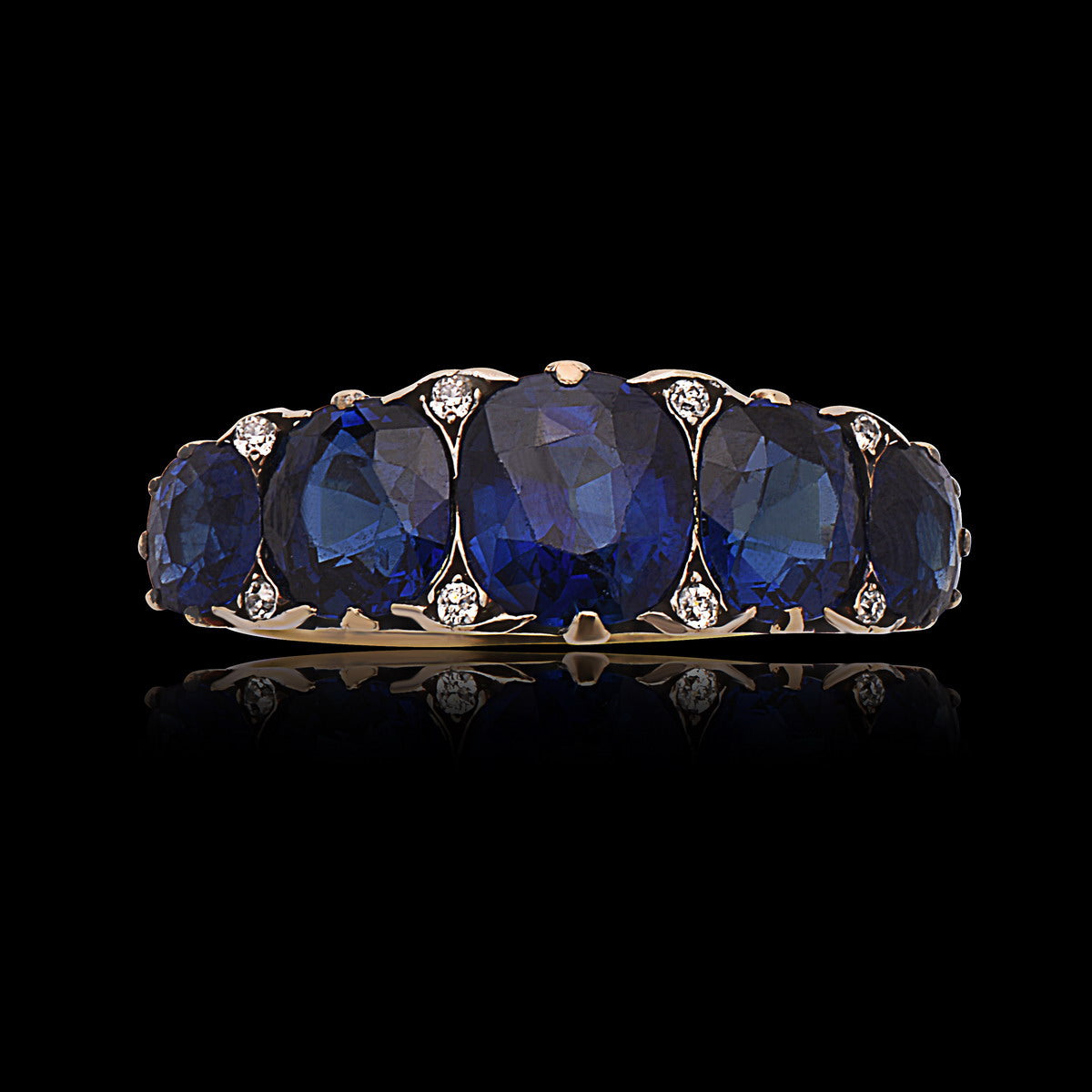Victorian Sapphire and Diamond Ring