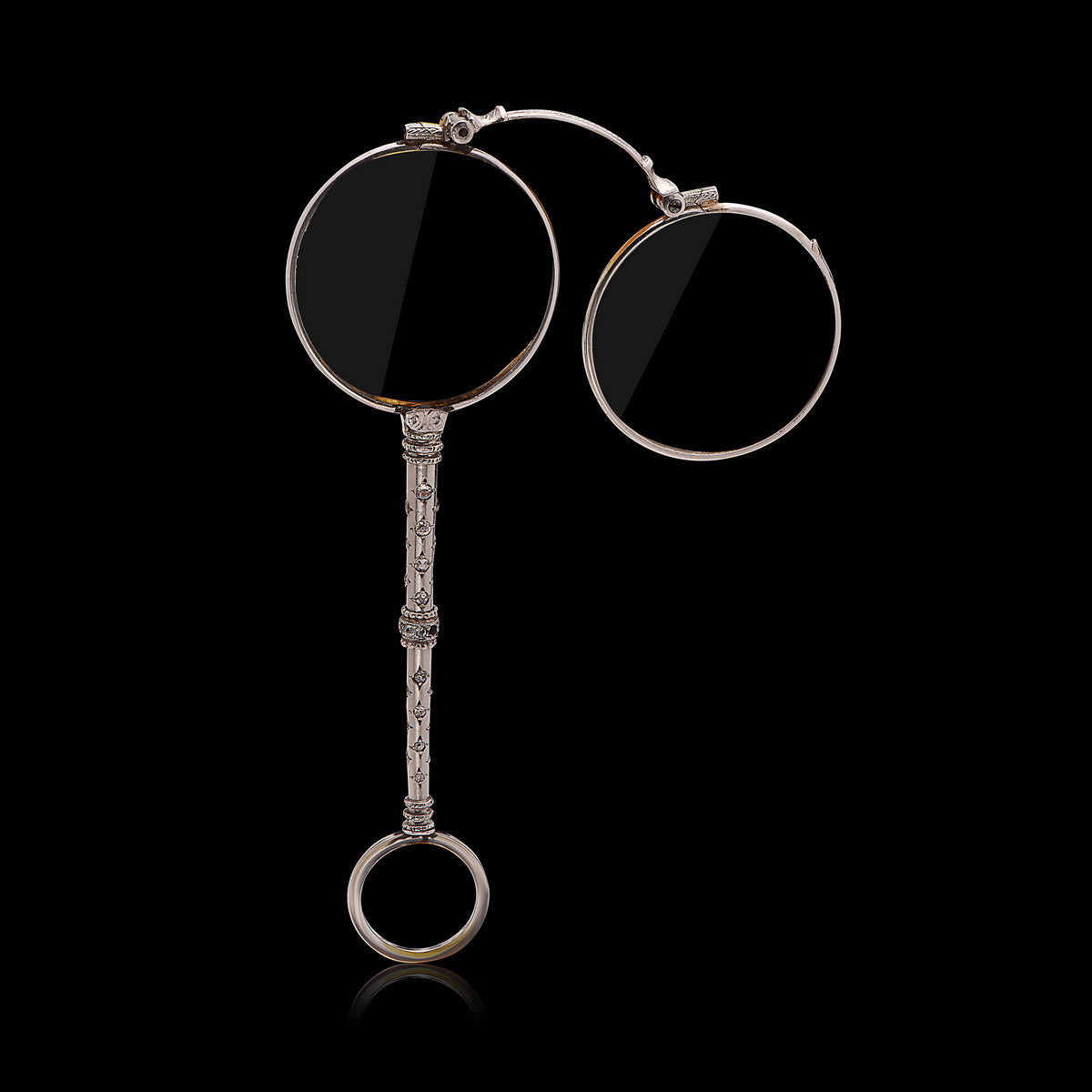 Antique Platinum and Diamond Lorgnette