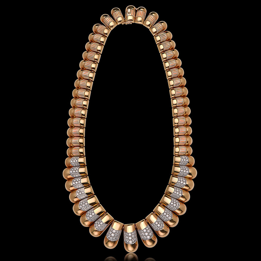 Vintage Diamond And Gold Necklace