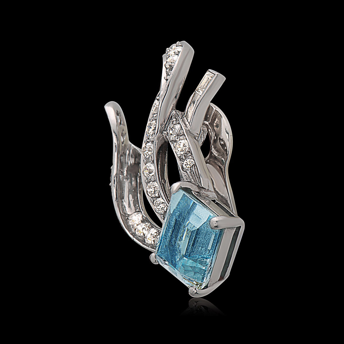 Aquamarine & Diamond Serenity Earrings