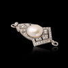 Art Deco Platinum Diamond & Natural Pearl Clasp