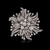 Platinum & Diamond Flower Brooch/Pin