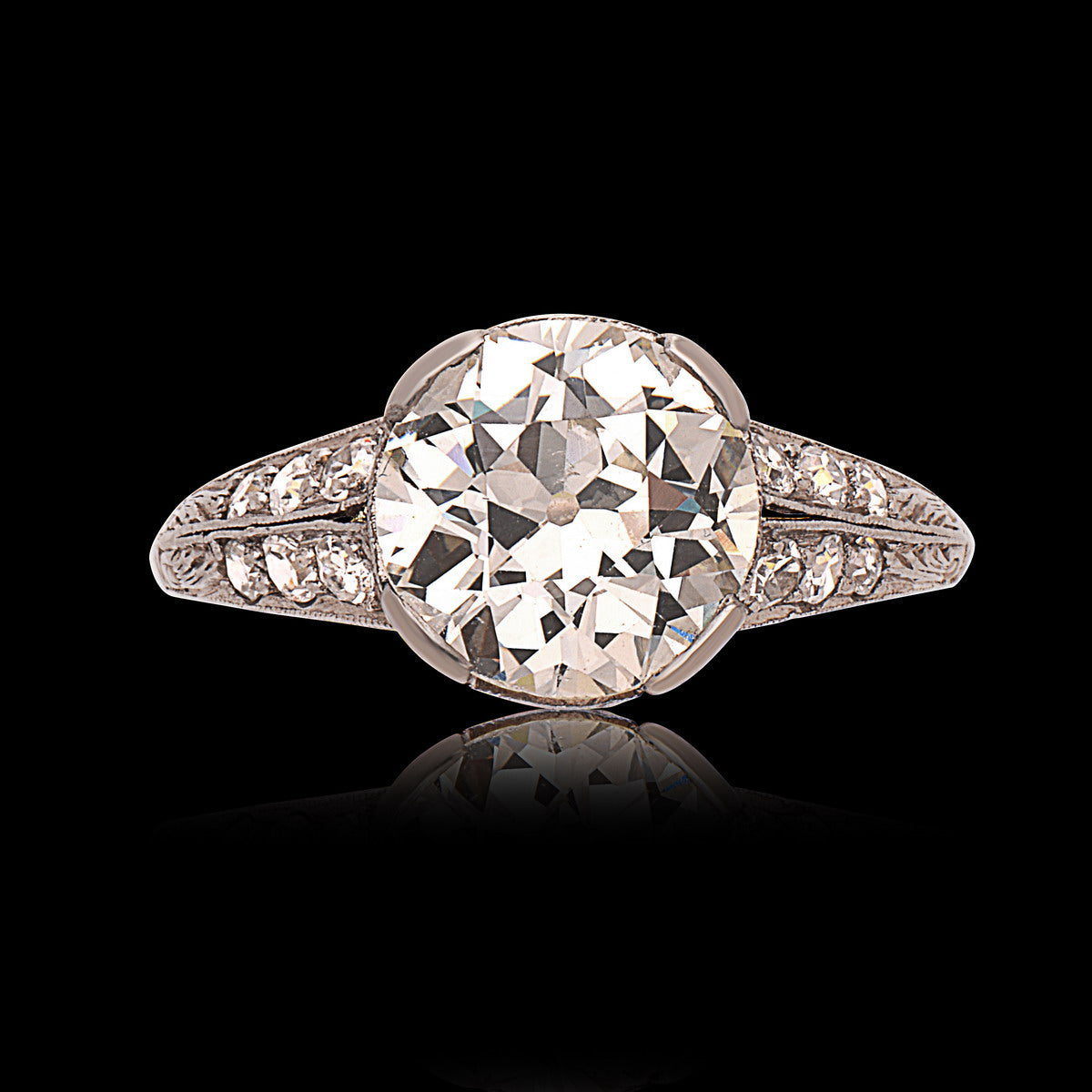 Art Deco Vintage 2.00 CT Old European Cut Diamond Engagement Ring In 925  Silver | eBay