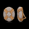 Platinum & 18K Yellow Gold Diamond Earrings