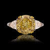 4.65ct Fancy Vivid Yellow Three-Stone Ring