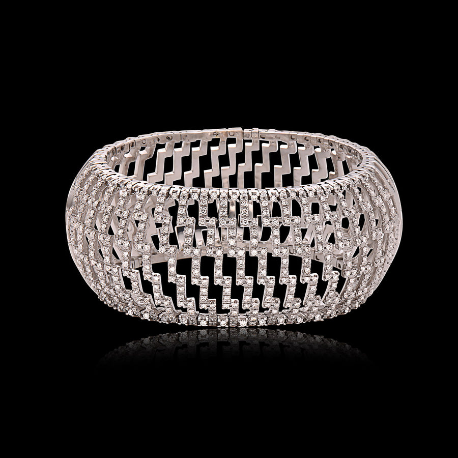 18k White Gold & Diamond Bangle/Bracelet