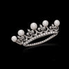 Signed Marcus & Co. Natural Pearl & Old European Platinum Crown Brooch