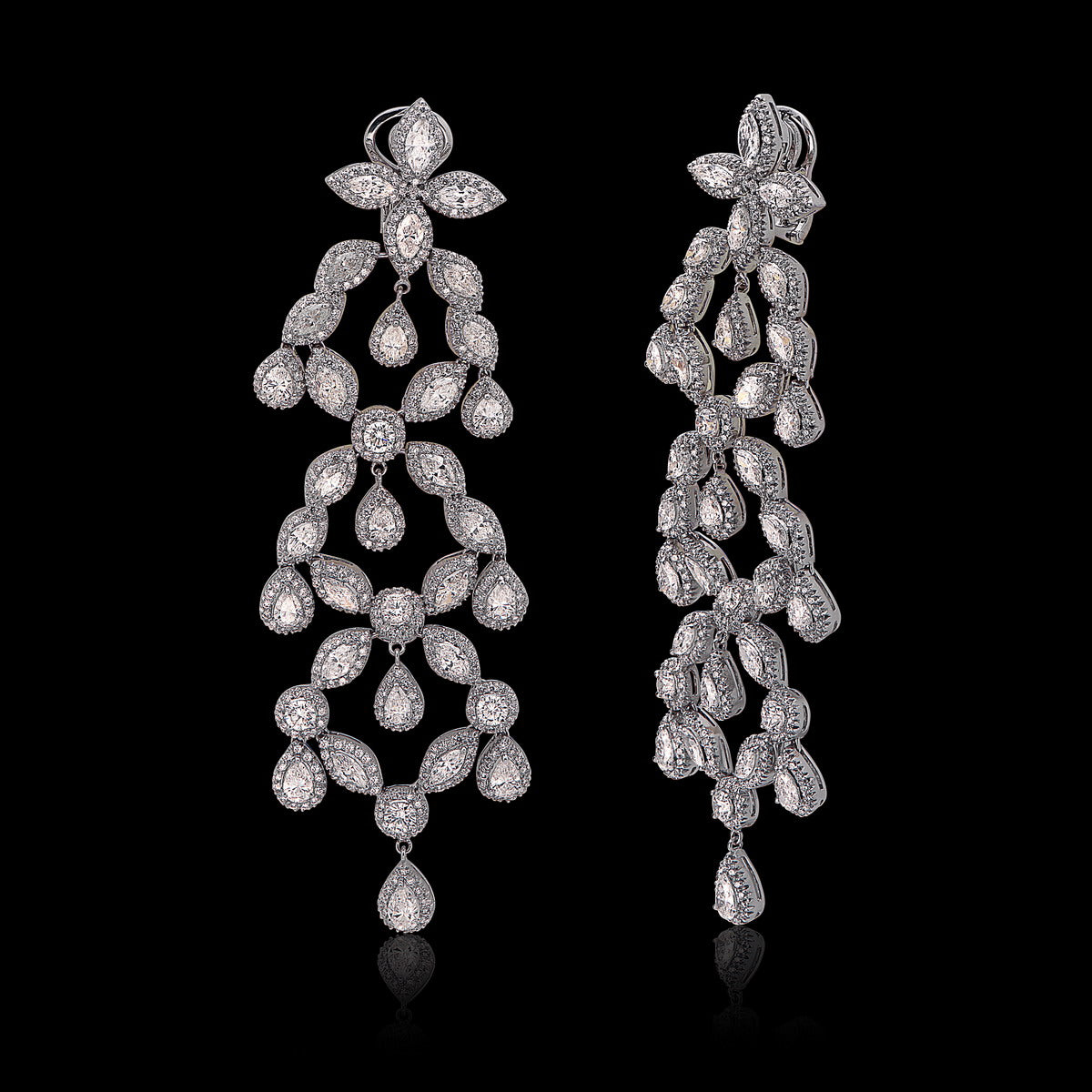 Diamond Chandelier Drop Earrings