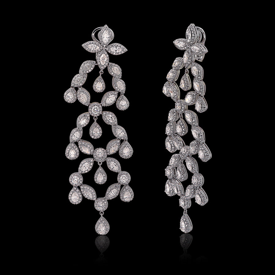 Diamond Chandelier Drop Earrings