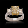2.24ct Fancy Light Yellow Diamond, Platinum Ring