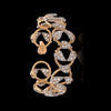 Schlumberger Diamond and two tone gold leaf Bangle/Bracelet