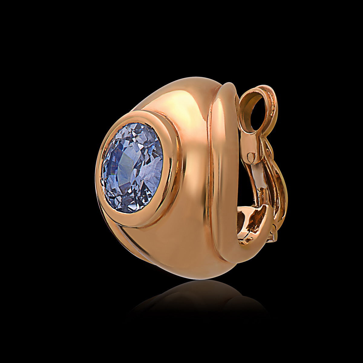 POIRAY Vintage Yellow & Blue Sapphire Gold Earrings