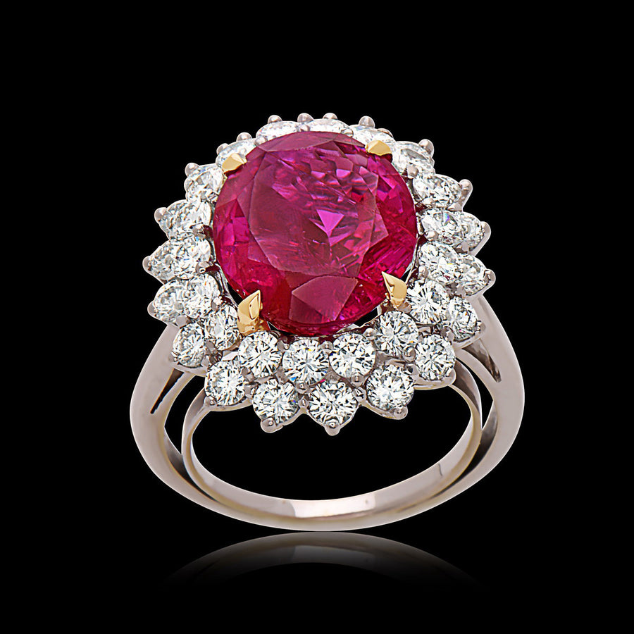 Cartier Vintage Ruby & Diamond Ring (No Heat)