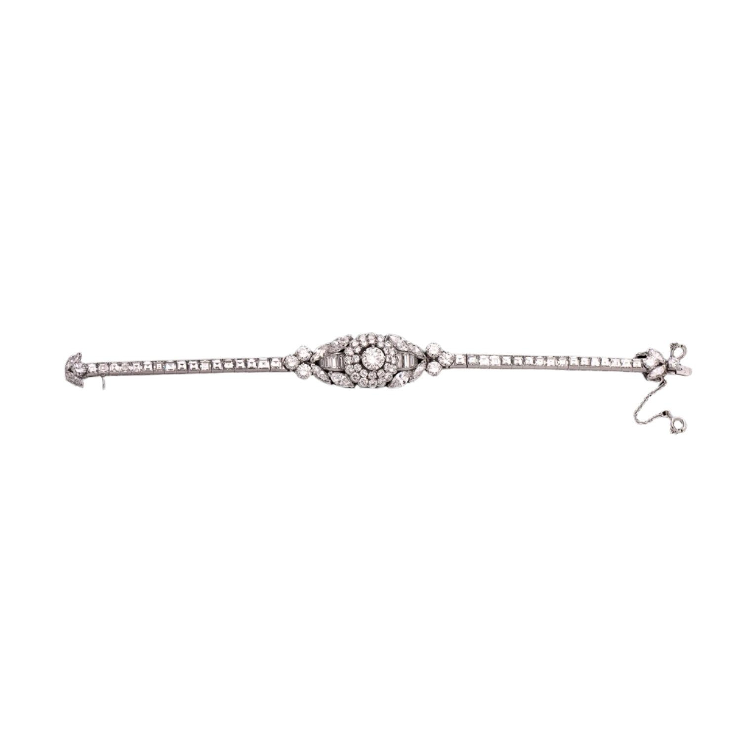 Van Cleef & Arpels Platinum Diamond Cuff Watch