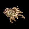 Vintage Tiffany - Schlumberger Color Stone Thistle Pin & Brooch