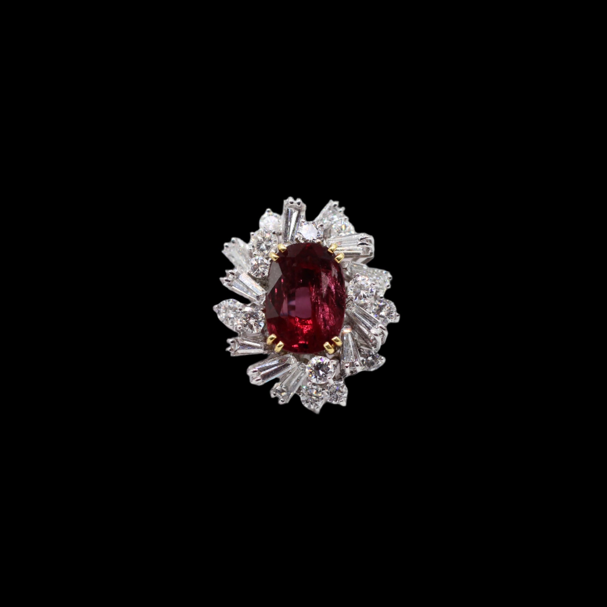 Thai Heat Ruby Ring with Diamonds