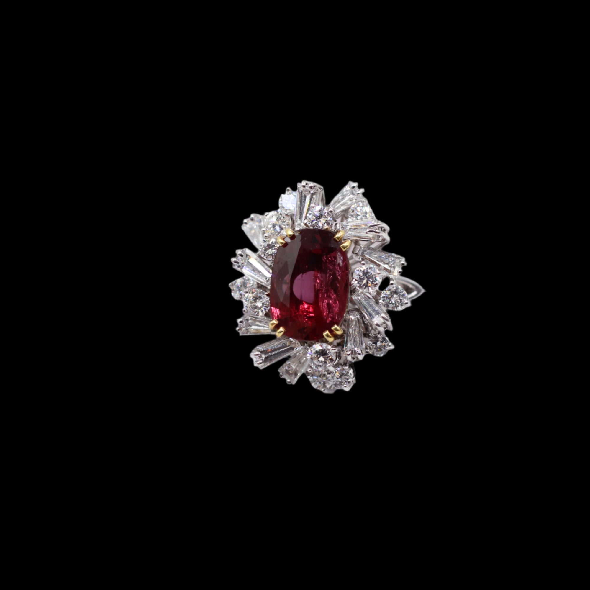 Thai Heat Ruby Ring with Diamonds