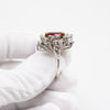 5.21 Carat Thai Heat Ruby Ring with 4.55 Carats of Diamonds
