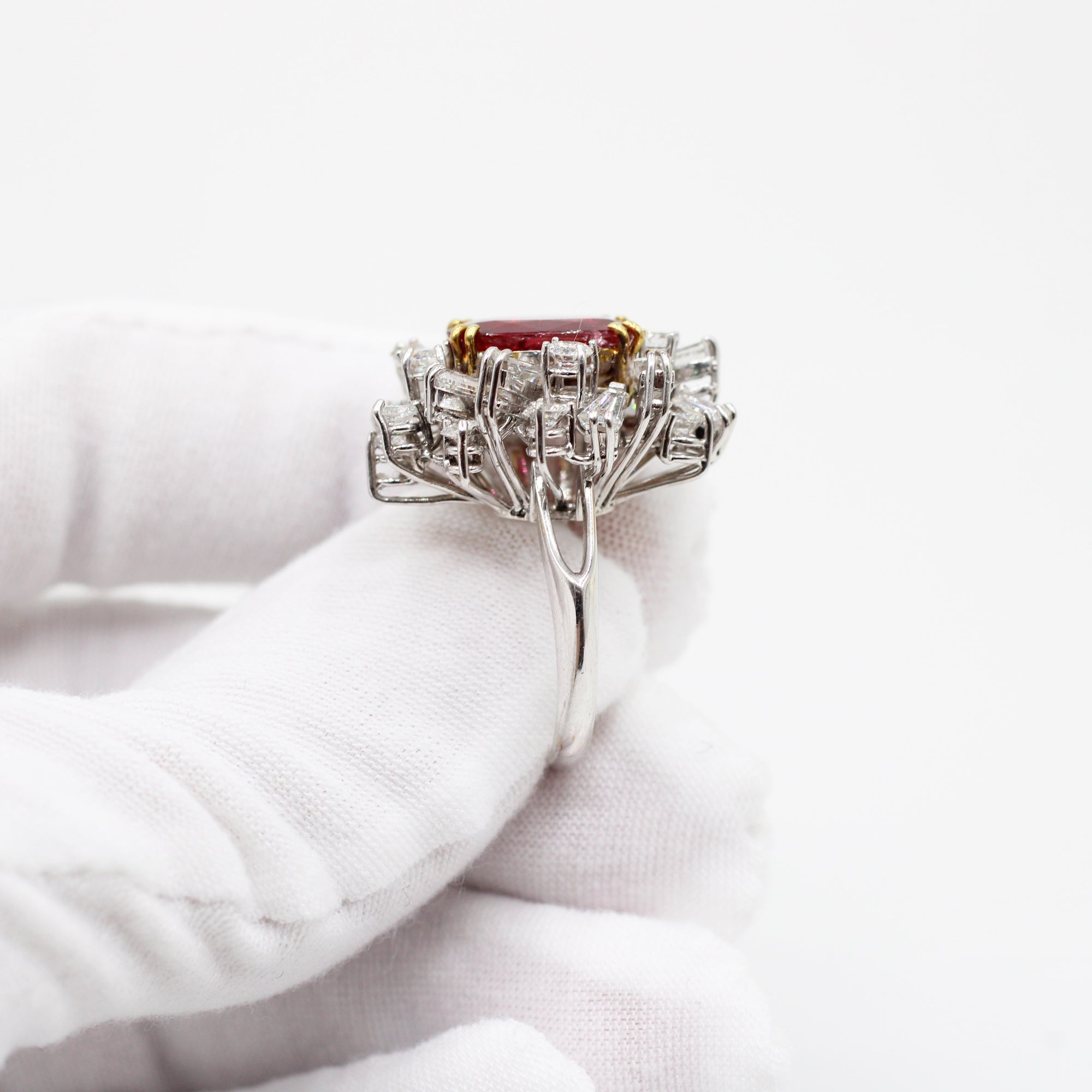 Thai Heat Ruby Ring with Diamonds
