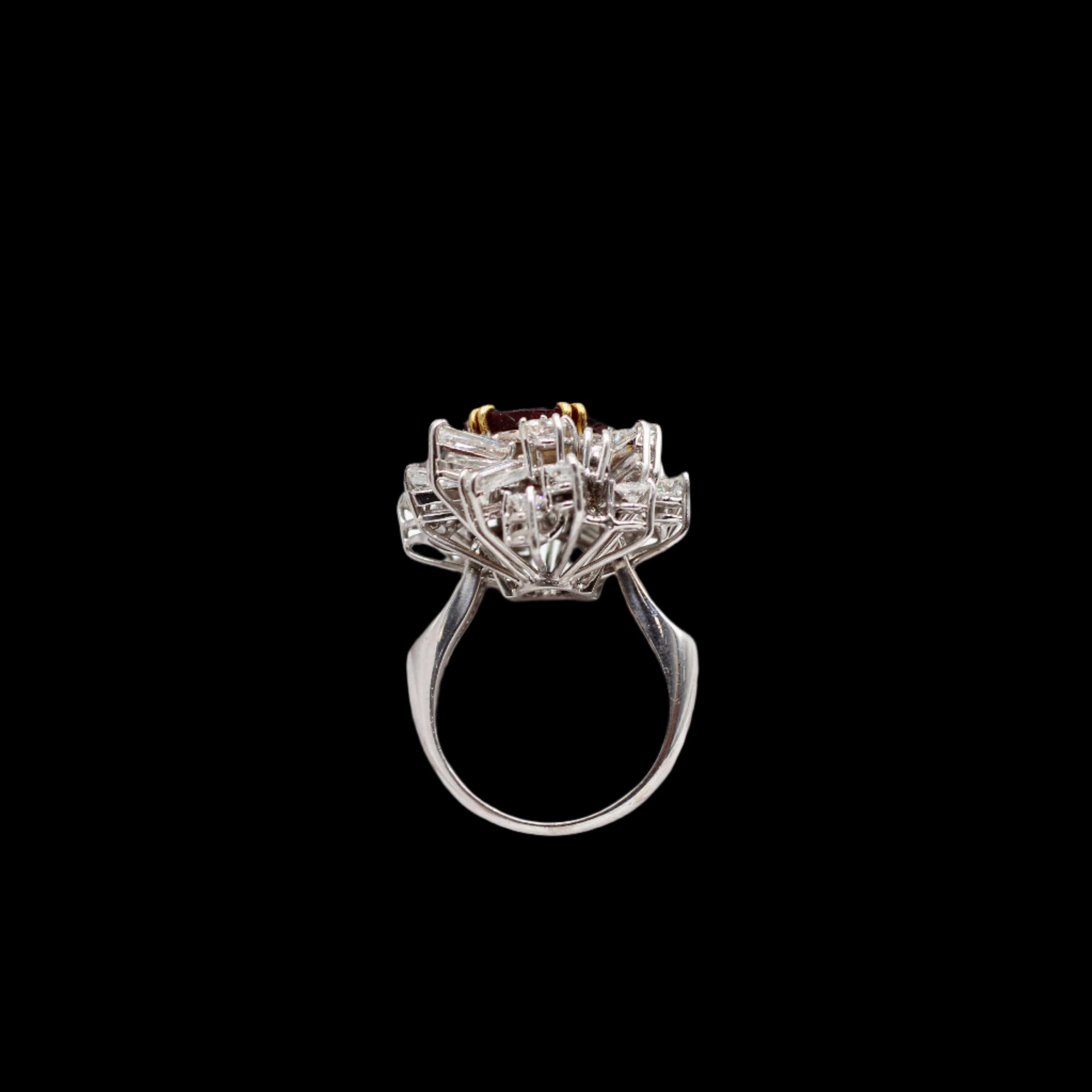 Thai Heat Ruby Ring with Diamonds